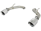 Takeda 2-1/2 Inch 304 Stainless Steel Axle-Back Exhaust System w/ Polished Tips Infiniti Q50 16-24 V6-3.0L (tt) aFe Power