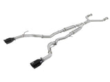 Takeda 2-1/2 Inch 304 Stainless Steel Cat-Back Exhaust System w/ Black Tips Infiniti Q50 16-24 V6-3.0L (tt) aFe Power