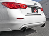 Takeda 2-1/2 Inch 304 Stainless Steel Cat-Back Exhaust System w/ Black Tips Infiniti Q50 16-24 V6-3.0L (tt) aFe Power