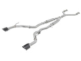 Takeda 2-1/2 Inch 304 Stainless Steel Cat-Back Exhaust System w/ Carbon Fiber Tips Infiniti Q50 16-24 V6-3.0L (tt) aFe Power