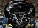 Takeda 2-1/2 Inch 304 Stainless Steel Cat-Back Exhaust System w/ Carbon Fiber Tips Infiniti Q50 16-24 V6-3.0L (tt) aFe Power