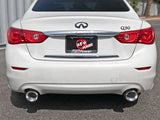 Takeda 2-1/2 Inch 304 Stainless Steel Cat-Back Exhaust System w/ Polished Tips Infiniti Q50 16-24 V6-3.0L (tt) aFe Power