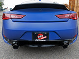 Takeda 2-1/2 Inch 304 Stainless Steel Axle-Back Exhaust System w/ Black Tips Infiniti Q60 17-22 V6-3.0L (tt) aFe Power