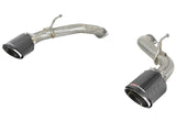 Takeda 2-1/2 Inch 304 Stainless Steel Axle-Back Exhaust System w/ Carbon Fiber Tip Infiniti Q60 17-22 V6-3.0L (tt) aFe Power