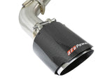 Takeda 2-1/2 Inch 304 Stainless Steel Axle-Back Exhaust System w/ Carbon Fiber Tip Infiniti Q60 17-22 V6-3.0L (tt) aFe Power