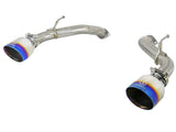 Takeda 2-1/2 Inch 304 Stainless Steel Axle-Back Exhaust System w/ Blue Flame Tips Infiniti Q60 17-22 V6-3.0L (tt) aFe Power