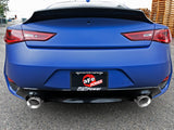Takeda 2-1/2 Inch 304 Stainless Steel Axle-Back Exhaust System w/ Polished Tips Infiniti Q60 17-22 V6-3.0L (tt) aFe Power