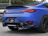 Takeda 2-1/2 Inch 304 Stainless Steel Cat-Back Exhaust System w/ Blue Flame Tips Infiniti Q60 17-22 V6-3.0L (tt) aFe Power