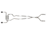 Takeda 2-1/2 Inch 304 Stainless Steel Cat-Back Exhaust System w/ Carbon Fiber Tips Infiniti Q50 14-15 V6-3.7L aFe Power