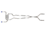 Takeda 2-1/2 Inch 304 Stainless Steel Cat-Back Exhaust System w/ Blue Flame Tips Infiniti Q50 14-15 V6-3.7L aFe Power