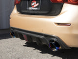 Takeda 2-1/2 Inch 304 Stainless Steel Cat-Back Exhaust System w/ Blue Flame Tips Infiniti Q50 14-15 V6-3.7L aFe Power