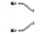 Takeda 2-1/2 Inch 304 Stainless Steel Axle-Back Exhaust System w/ Blue Flame Tips Nissan Z 23-26 V6-3.0L (tt) aFe Power