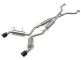 Takeda 2-1/2 Inch 304 Stainless Steel Cat-Back Exhaust w/ Resonator and Black Tip Nissan 370Z 09-20 V6-3.7L aFe Power
