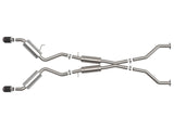 Takeda 2-1/2 Inch 304 Stainless Steel Cat-Back Exhaust w/ Resonator and Carbon Tip Nissan 370Z 09-20 V6-3.7L aFe Power