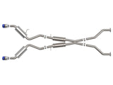 Takeda 2-1/2 Inch 304 Stainless Cat-Back Exhaust w/ Resonator and Blue Flame Tip Nissan 370Z 09-20 V6-3.7L aFe Power