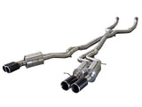 Mach Force-Xp 3 Inch 304 Stainless Steel Cat-Back Exhaust System w/ Carbon Tip BMW M5 (F10) 12-17 V8-4.4L (tt) S63 aFe Power