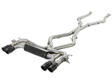 Mach Force-Xp 3-1/2 Inch 304 Stainless Steel Cat-Back Exhaust System w/ Black Tip BMW X5 M (F85) / X6 M (F86) 15-19 V8-4.4L (tt) S63 aFe Power