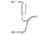 Mach Force-Xp 3 to 2-1/2 Inch Stainless Steel Axle-Back Exhaust w/Polished Tip BMW X1 (F48) 15-22 L4-2.0L (t) aFe Power