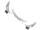 Mach Force-Xp 2-1/2 Inch 304 Stainless Steel Cat-Back Exhaust w/Carbon Fiber Tips Porsche 911 Carrera (991) 12-16 H6-3.8L aFe Power