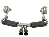 Mach Force-Xp 2-1/2 Inch to 2 Inch Stainless Steel Cat-Back Exhaust System Carbon Porsche Cayman S/Boxster S (981) 13-16 H6-2.7L/3.4L aFe Power