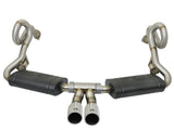 Mach Force-Xp 2-1/2 Inch to 2 Inch Stainless Steel Cat-Back Exhaust System Polished Porsche Cayman S/Boxster S (981) 13-16 H6-2.7L/3.4L aFe Power