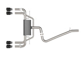 Mach Force-Xp 3 Inch to 2-1/2 Inch Stainless Steel Cat-Back Exhaust System Black Audi S3 (8V) 15-20 L4-2.0L (t) aFe Power