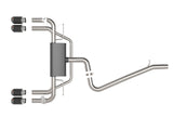 Mach Force-Xp 3 Inch to 2-1/2 Inch Stainless Steel Cat-Back Exhaust System Carbon Audi S3 (8V) 15-20 L4-2.0L (t) aFe Power