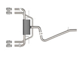 Mach Force-Xp 3 Inch to 2-1/2 Inch Stainless Steel Cat-Back Exhaust System Polished Audi S3 (8V) 15-20 L4-2.0L (t) aFe Power