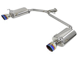 Takeda 2-1/4 Inch to 1-3/4 Inch 304 Stainless Steel Axle-Back Exhaust w/ Black Tips Honda Accord Sport Sedan 13-17 L4-2.4L Blue Flame Tip Finish aFe Power
