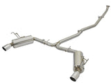 Takeda 2-1/4 to 2-1/2 Inch 304 Stainless Steel Cat-Back Exhaust w/Polished Tips Honda Civic Sedan 16-21 L4-1.5L (t) aFe Power