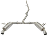 Takeda 2-1/4 to 2-1/2 Inch 304 Stainless Steel Cat-Back Exhaust w/Polished Tips Honda Civic Sedan 16-21 L4-1.5L (t) aFe Power