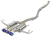 Takeda 3 Inch 304 Stainless Steel Cat-Back Exhaust System w/ Blue Flame Tip Honda Civic Type R 17-21 L4-2.0L (t) aFe Power