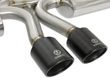 Takeda 3 Inch 304 Stainless Steel Cat-Back Exhaust w/ Center Black Tips Honda Civic Si Coupe 17-20 L4-1.5L (t) aFe Power