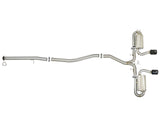 Takeda 3 Inch 304 Stainless Steel Cat-Back Exhaust w/ Center Black Tips Honda Civic Si Coupe 17-20 L4-1.5L (t) aFe Power