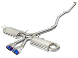 Takeda 3 Inch 304 Stainless Steel Cat-Back Exhaust System w/ Blue Flame Tip Honda Civic Si Coupe 17-20 L4-1.5L (t) aFe Power