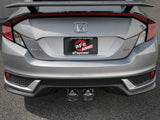 Takeda 3 Inch 304 Stainless Steel Cat-Back Exhaust System w/ Blue Flame Tip Honda Civic Si Coupe 17-20 L4-1.5L (t) aFe Power