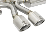 Takeda 3 Inch 304 Stainless Steel Cat-Back Exhaust w/ Center Polished Tips Honda Civic Si Coupe 17-20 L4-1.5L (t) aFe Power
