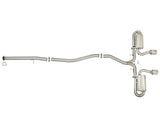 Takeda 3 Inch 304 Stainless Steel Cat-Back Exhaust w/ Center Polished Tips Honda Civic Si Coupe 17-20 L4-1.5L (t) aFe Power