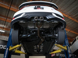 Takeda 2-1/2 Inch 304 Stainless Steel Cat-Back Exhaust System w/ Carbon Fiber Tips Honda Civic Si Coupe 17-20 L4-1.5L (t) aFe Power
