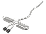 Takeda 3 Inch 304 Stainless Steel Cat-Back Exhaust System w/ Carbon Fiber Tips Honda Civic Si Sedan 17-20 L4-1.5L (t) aFe Power