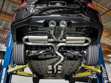 Takeda 3 Inch 304 Stainless Steel Cat-Back Exhaust System w/ Carbon Fiber Tips Honda Civic Si Sedan 17-20 L4-1.5L (t) aFe Power