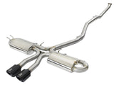 Takeda 3 Inch 304 Stainless Steel Cat-Back Exhaust System w/ Black Tips Honda Civic Si Sedan 17-20 L4-1.5L (t) aFe Power