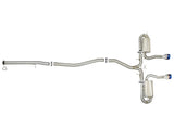Takeda 3 Inch 304 Stainless Steel Cat-Back Exhaust System w/ Blue Flame Tips Honda Civic Si Sedan 17-20 L4-1.5L (t) aFe Power