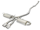 Takeda 3 Inch 304 Stainless Steel Cat-Back Exhaust System w/ Polished Tips Honda Civic Si Sedan 17-20 L4-1.5L (t) aFe Power
