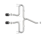 Takeda 2-1/2 Inch 304 Stainless Steel Axle-Back Exhaust System w/ Carbon Fiber Tip Honda Civic Sport 17-21 L4-1.5L (t) aFe Power
