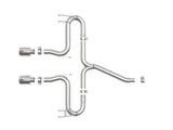 Takeda 2-1/2 Inch 304 Stainless Steel Axle-Back Exhaust System w/ Polished Tips Honda Civic Sport 17-21 L4-1.5L (t) aFe Power