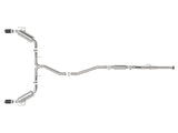 Takeda 2-1/2 Inch to 2-1/4 Inch 304 Stainless Steel Cat-Back Exhaust System Carbon Honda Civic Sedan 22-24 L4-1.5L (t) aFe Power
