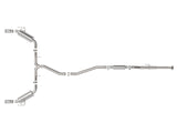 Takeda 2-1/2 Inch to 2-1/4 Inch 304 Stainless Steel Cat-Back Exhaust System Polished Honda Civic Sedan 22-24 L4-1.5L (t) aFe Power