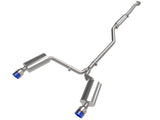 Takeda 2-1/2 Inch to 2-1/4 Inch 304 Stainless Steel Cat-Back Exhaust System Blue Acura Tsx 09-14 L4-2.4L aFe Power