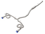 Takeda 2-1/2 Inch to 3 Inch 304 Stainless Steel Cat-Back Exhaust w/ Blue Flame Tip Honda Civic Si 22-26 L4-1.5L (t) aFe Power